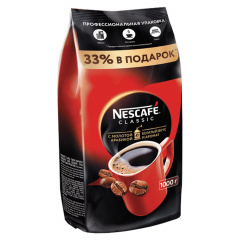 Кофе растворимый NESCAFE "Classic", 1000 г, мягкая упаковка, 12458947 фото