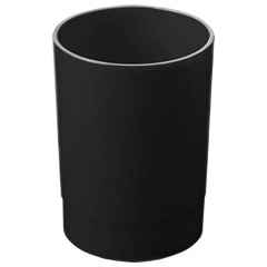 Подставка-органайзер (стакан для ручек), 70х70х90 мм, черный, ОФ777 фото