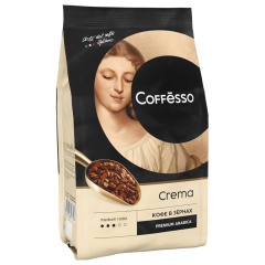 Кофе в зернах COFFESSO "Crema" 1 кг, ш/к 08200, 102486 фото