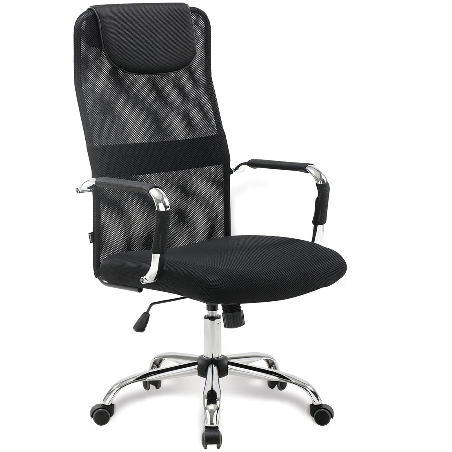 Кресло офисное Brabix «Pilot ex-610 Ch» Premium, хром, ткань-сетка, черное