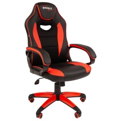 Кресло компьютерное BRABIX "Blaze GM-162", TW/экокожа, черное/красное, 532580, 7083508 фото