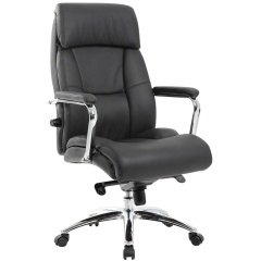 Кресло из натуральной кожи BRABIX PREMIUM "Phaeton EX-502", хром, черное, 530882 фото