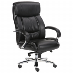 Кресло офисное BRABIX PREMIUM "Direct EX-580", хром, рециклированная кожа, черное, 531824 фото