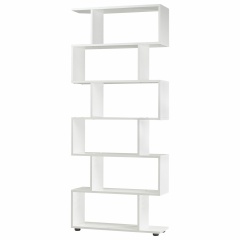 Стеллаж BRABIX "Scandi SH-008", 730х250х1760 мм, 6 секций, ЛДСП, белый, 641897, ЦБ013658-1 фото