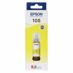 Чернила EPSON 108 (C13T09C44A) для СНПЧ EPSON L8050 /L8100 /L18050, желтые, ОРИГИНАЛЬНЫЕ фото