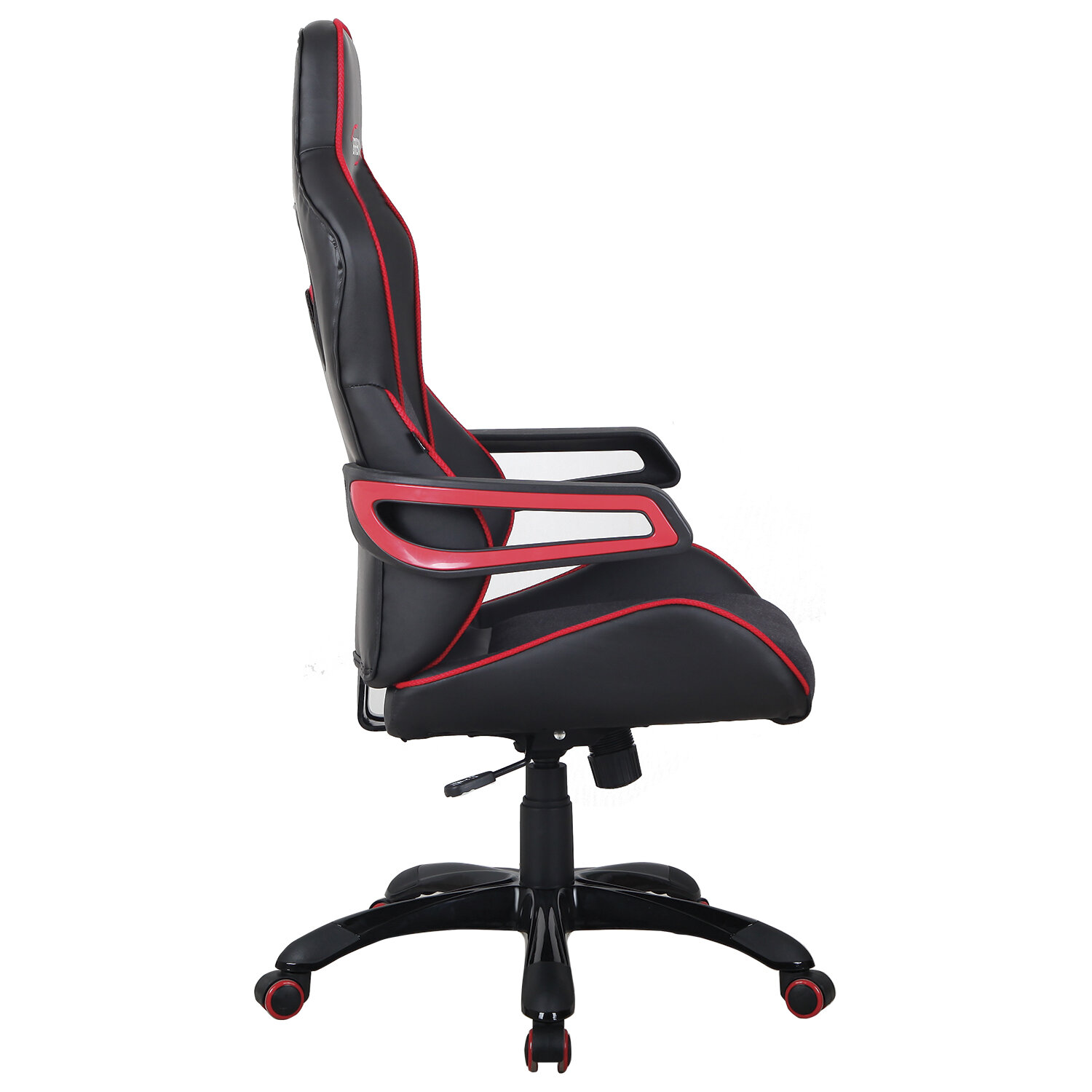 кресло руководителя f1 цвет черный красные вставки материал экокожа