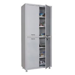 Шкаф медицинский 2-створчатый HILFE "МД 2 1780/SS" 1850х800х400 мм, белый, S26199205009 фото