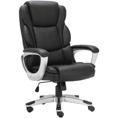 Кресло офисное BRABIX PREMIUM "Rest EX-555", пружинный блок, экокожа, черное, 531938 фото