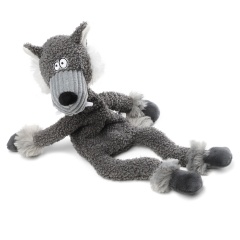 Игрушка для собак Волк с верёвкой 39см, серия PLUSH FRIENDZ, GiGwi фото