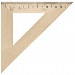 Треугольник деревянный, угол 45, 16 см, УЧД, С16 фото