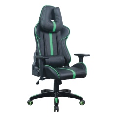 Кресло компьютерное BRABIX "GT Carbon GM-120", две подушки, экокожа, черное/зеленое, 531929 фото