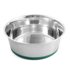 Миска 1704 металлическая на резинке утяжеленная GREEN, 0,50л, Triol фото
