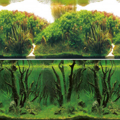 Фон 9084/9085, 0,6*15м "Зеленые холмы/Подводный лес" фото