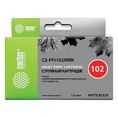 Картридж струйный CACTUS (CS-PFI102MBK) для CANON iPF500/510/F600/605/650/700, матовый черный фото