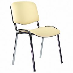 Стул STAFF "Iso Lite CF-008", хром, кожзам бежевый (Z-21), 532568 фото