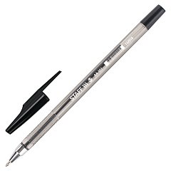 Ручка шариковая STAFF AA-927, ЧЕРНАЯ, корпус тонированный, хромированные детали, 0,7 мм, линия 0,35 мм, 142810 фото