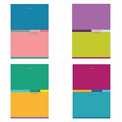 Тетрадь А4, 60 л., BRAUBERG, скоба, клетка, обложка картон, "Color", 404043 фото