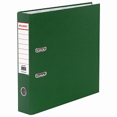 Папка-регистратор BRAUBERG с покрытием из ПВХ, 70 мм, зеленая (удвоенный срок службы), 221818 фото