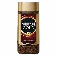 Кофе молотый в растворимом NESCAFE (Нескафе) "Gold", сублимированный, 190 г, стеклянная банка, 12135508 фото