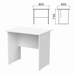 Стол письменный "Бюджет", 800х600х740 мм, белый, 402659-290 фото