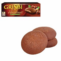 Печенье GRISBI (Гризби) "Hazelnut", с начинкой из орехового крема, 150 г, Италия, 13829 фото