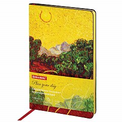 Ежедневник недатированный А5 (138х213 мм), BRAUBERG VISTA, под кожу, гибкий, 136 л., "Van Gogh", 111987 фото