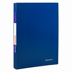 Папка 80 вкладышей BRAUBERG "Office", синяя, 0,8 мм, 222638 фото