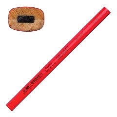 Карандаш столярный KOH-I-NOOR, 1 шт., НВ, грифель 5х2 мм, корпус красный, 153600200177 фото