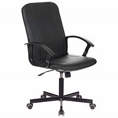 Кресло офисное BRABIX "Simple EX-521", компактная упаковка, экокожа, черное, 532103 фото