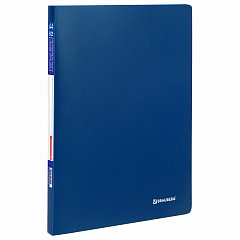 Папка 30 вкладышей BRAUBERG "Office", синяя, 0,5 мм, 222631 фото