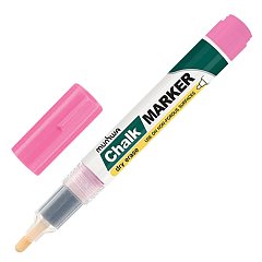 Маркер меловой MUNHWA "Chalk Marker", 3 мм, РОЗОВЫЙ, сухостираемый, для гладких поверхностей, CM-10 фото