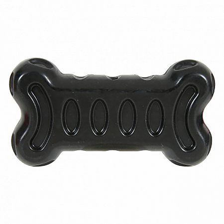Игрушка для собак кость,серия Бабл, термопластичная резина (чёрная), 15 см фото