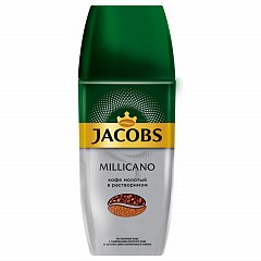 Кофе молотый в растворимом JACOBS "Millicano", сублимированный, 160 г, стеклянная банка, 8052510 фото