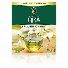 Чай ПРИНЦЕССА ЯВА, зеленый, 100 пакетиков с ярлычками по 2 г, 0880-18 фото