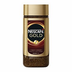 Кофе молотый в растворимом NESCAFE (Нескафе) "Gold", сублимированный, 95 г, стеклянная банка, 04813, 12326188 фото