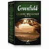 Чай GREENFIELD (Гринфилд) "Classic Breakfast", черный, листовой, 200 г, картонная коробка, 0792-10