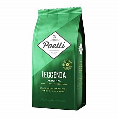 Кофе в зернах Poetti "Leggenda Original", натуральный, 1000 г, вакуумная упаковка, ш/к 70014, 18001 фото