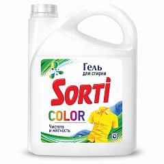 Средство для стирки жидкое 4,8кг SORTI Color, гель, ш/к 05243 фото