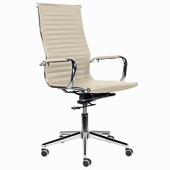 Кресло офисное BRABIX PREMIUM "Intense EX-531", экокожа, хром, бежевое, 532541 фото