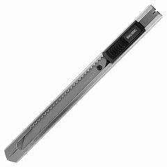 Нож канцелярский 9 мм BRAUBERG "Extra 30", металлический, лезвие 30°, автофиксатор, подвес, 237084 фото