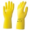 Перчатки латексные КЩС, прочные, хлопковое напыление, размер 7,5-8 M, средний, желтые, HQ Profiline, 73584