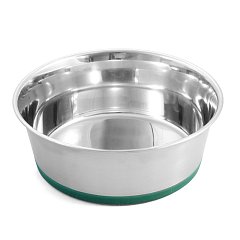 Миска 1704 металлическая на резинке утяжеленная GREEN, 0,50л, Triol фото