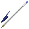 Ручки шариковые STAFF "Basic Budget BP-04", НАБОР 4 штуки, СИНИЕ, линия письма 0,5 мм, 143873