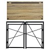 Стол на металлокаркасе BRABIX "LOFT CD-002", 1000х500х750 мм, складной, цвет дуб натуральный, 641214