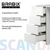 Стол письменный/компьютерный BRABIX "Scandi CD-016", 1100х500х750 мм, 4 ящика, белый, 641891, ЦБ013707-1