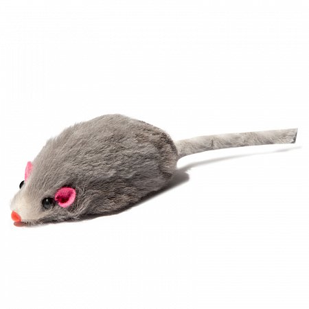 Игрушка для кошек "Мышка серая", 65-75мм (пакет 24шт.), Triol фото