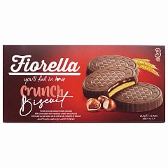 Печенье FIORELLA "Crunch Biscuit" в молочном шоколаде с ореховым кремом 67,5 г, ТУРЦИЯ, 1377 фото