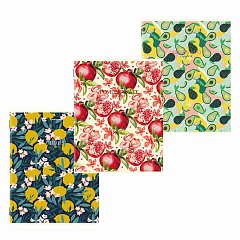 Тетради КОМПЛЕКТ 3 шт. А4, 96 л., BRAUBERG, скоба, клетка, глянцевый лак, "Fruits", 404387 фото