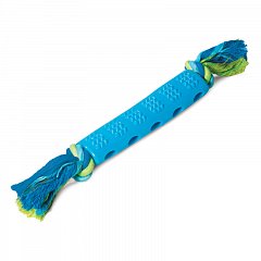 Игрушка для собак из термопласт. резины "Палка шипованная с верёвкой", 180/350мм, Triol фото