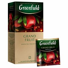 Чай GREENFIELD (Гринфилд) "Grand Fruit", черный, гранат-розмарин, 25 пакетиков в конвертах по 1,5 г, 1387-10 фото